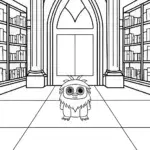 Monster guarding the enchanted library