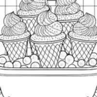 Ice cream cones in a bubble bath