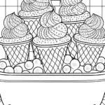 Ice cream cones in a bubble bath