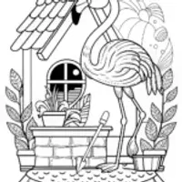 Flamingo architect designing lagoon
