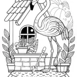 Flamingo architect designing lagoon