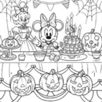 Minnie Mouse Halloween tea party