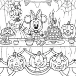 Minnie Mouse Halloween tea party