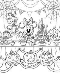 Minnie Mouse Halloween tea party