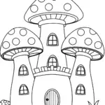Mushrooms building a fantasy castle