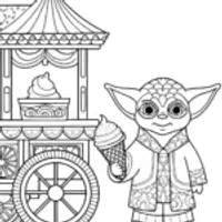 Baby Yoda’s ice cream stand