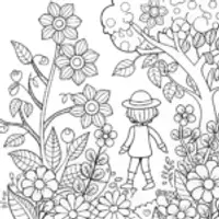 Gabriel in a magical garden