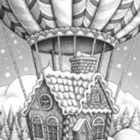 Gingerbread house hot air balloon