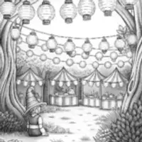 Gnome hosting a lantern festival