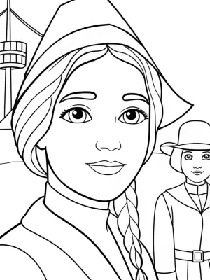 Gabby’s time-traveling adventure coloring pages