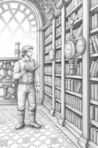 Blippi in a time-traveling library