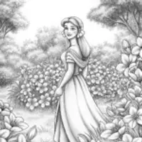 Jasmine in her flower garden