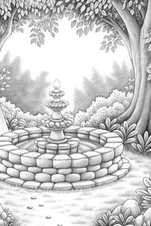 Gardevoir creating nature sculptures coloring pages