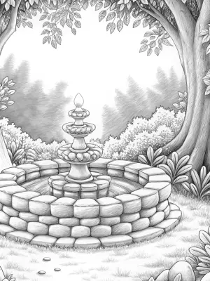 Gardevoir creating nature sculptures coloring pages