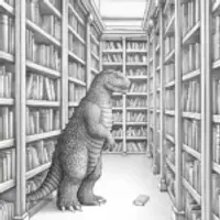 Godzilla in the library