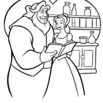 Belle and the Beast in the apothecary