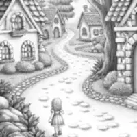 Gabby in a fairytale village