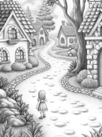 Gabby in a fairytale village