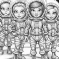 Bratz dolls in space suits