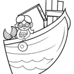 Mermaid librarian in a sunken ship