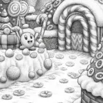 Kirby in the candy workshop