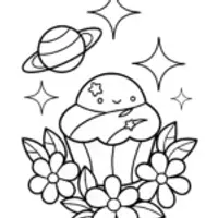 Cupcake Chic in a cosmic garden