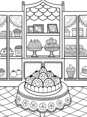 Strawberry Shortcake’s art gallery coloring pages