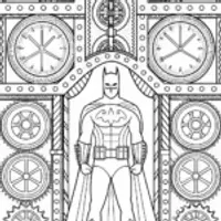 Batman in a magical clock workshop
