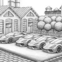Lamborghini candy factory scene