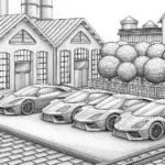 Lamborghini candy factory scene