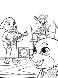 Animals hosting a summer concert