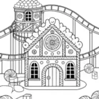 Gingerbread house roller coaster