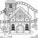 Gingerbread house roller coaster
