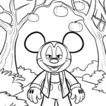 Mickey Mouse in a haunted orchard