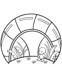 Baby exploring a starship garden