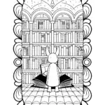 Mewtwo exploring a magical library