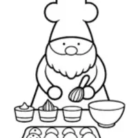 Gnome chef crafting desserts
