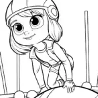 JJ bouncing on a giant gumdrop