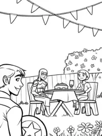 Captain America’s garden party