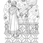 Venom the astronomer coloring page