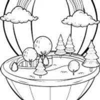 Rainbow floating island adventure
