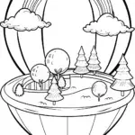 Rainbow floating island adventure