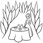 Elsa tea party in the ice garden