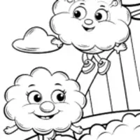 Fluffy clouds playing leapfrog