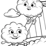 Fluffy clouds playing leapfrog