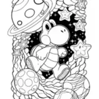 Yoshi’s treasure hunt in space