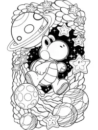 Yoshi’s treasure hunt in space