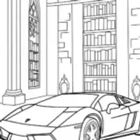 Lamborghini in the enchanted library