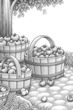 Harvesting candy fruits coloring pages