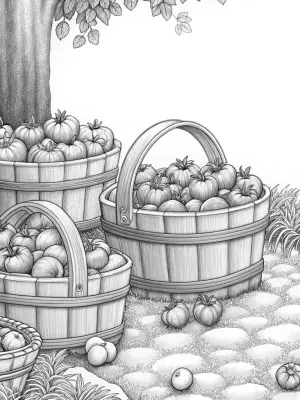 Harvesting candy fruits coloring pages